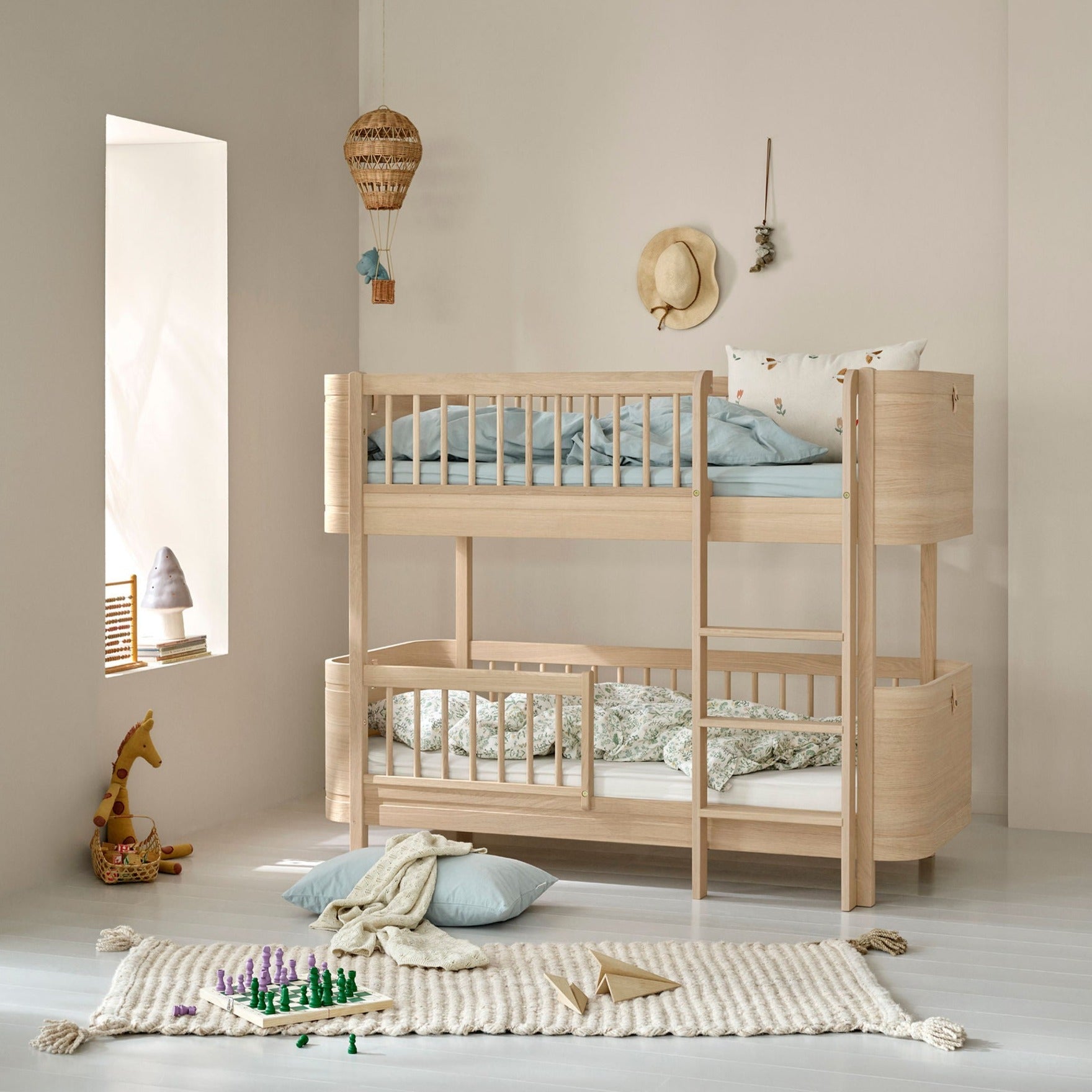 Wood Mini+ Low Bunk Bed Oak