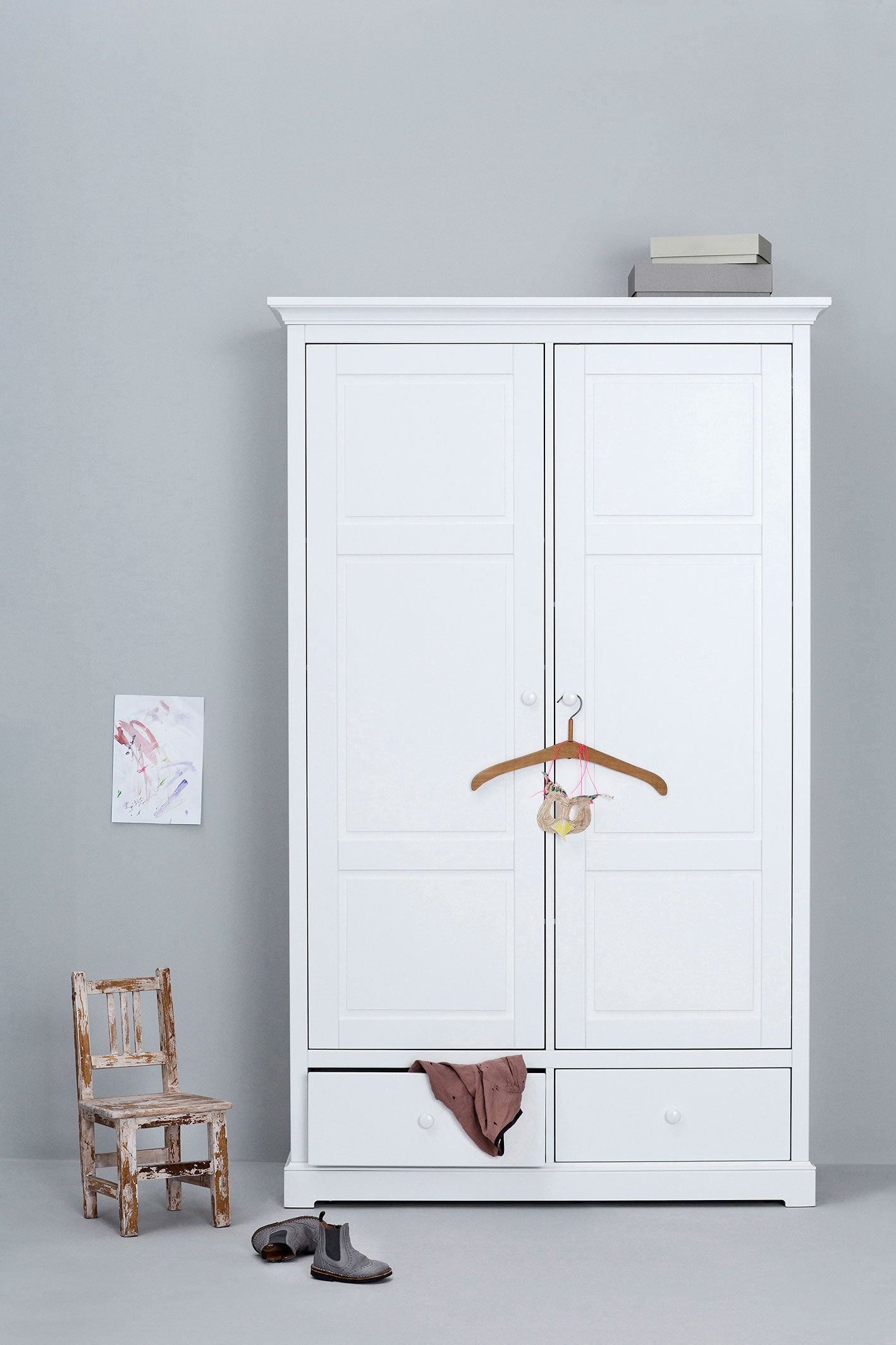 Seaside Wardrobe 2 Doors White
