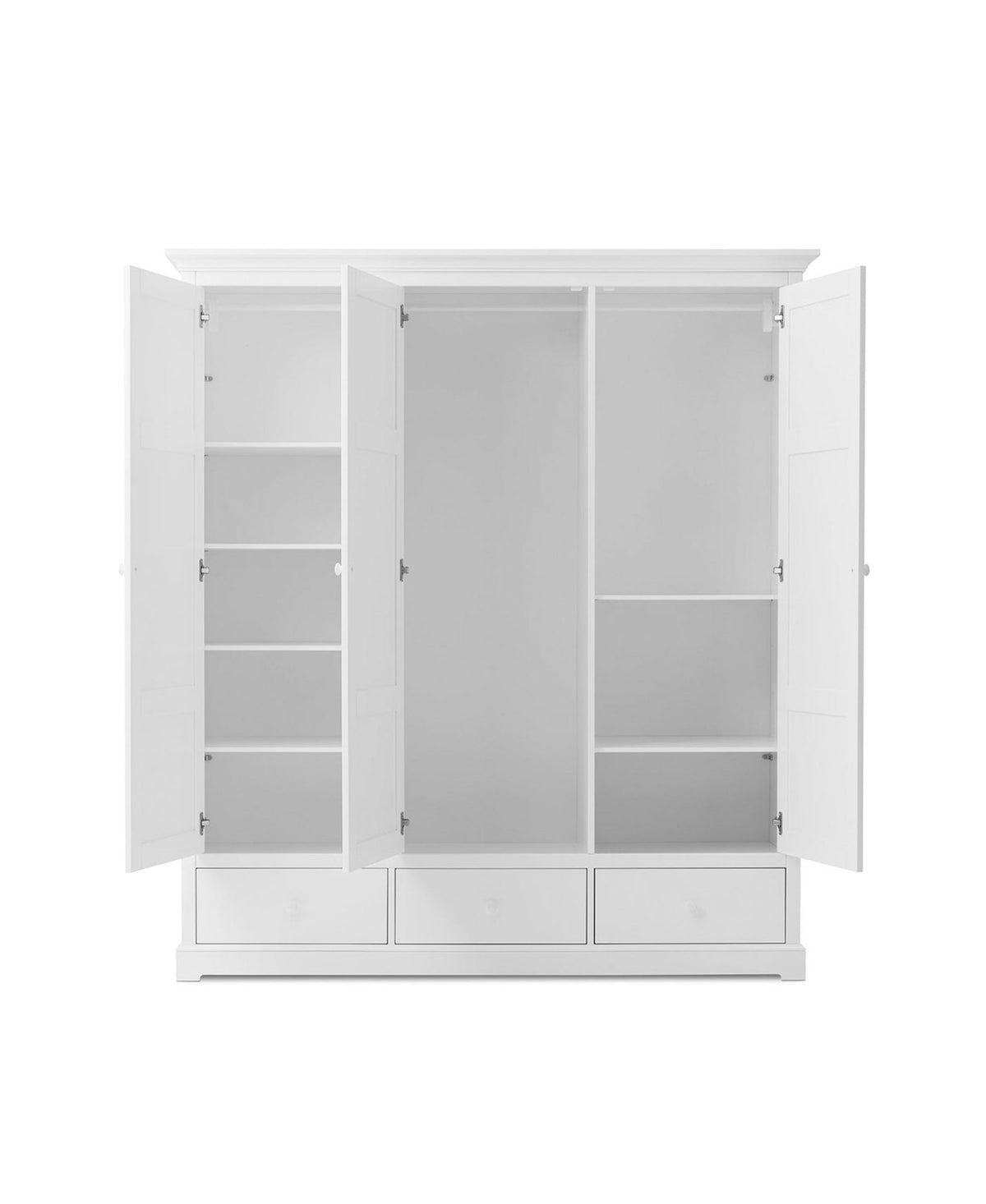 Oliver Furniture Seaside Wardrobe 3 Doors White – detail of drawers
