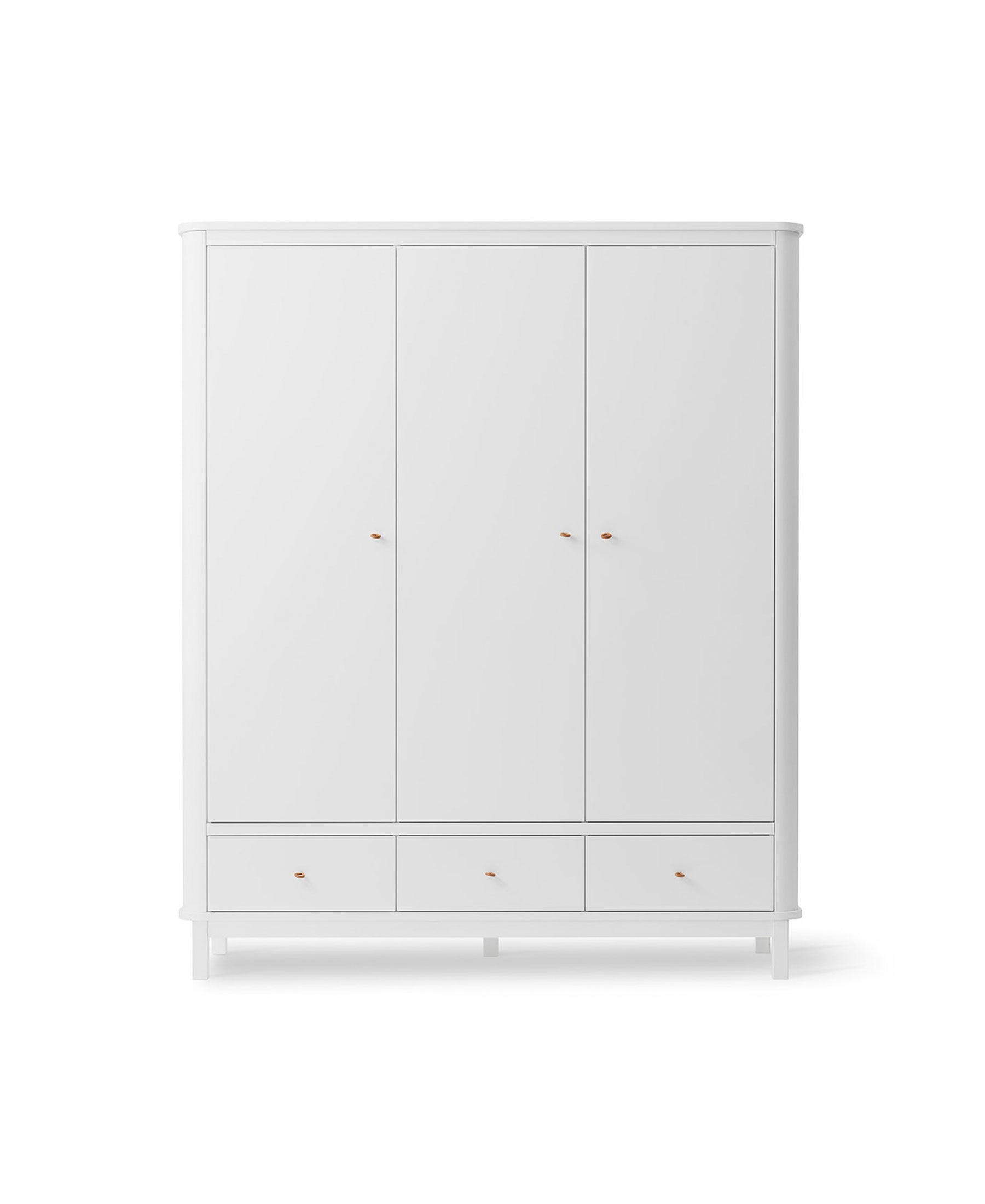 Oliver Furniture 3-deurs kledingkast in wit.