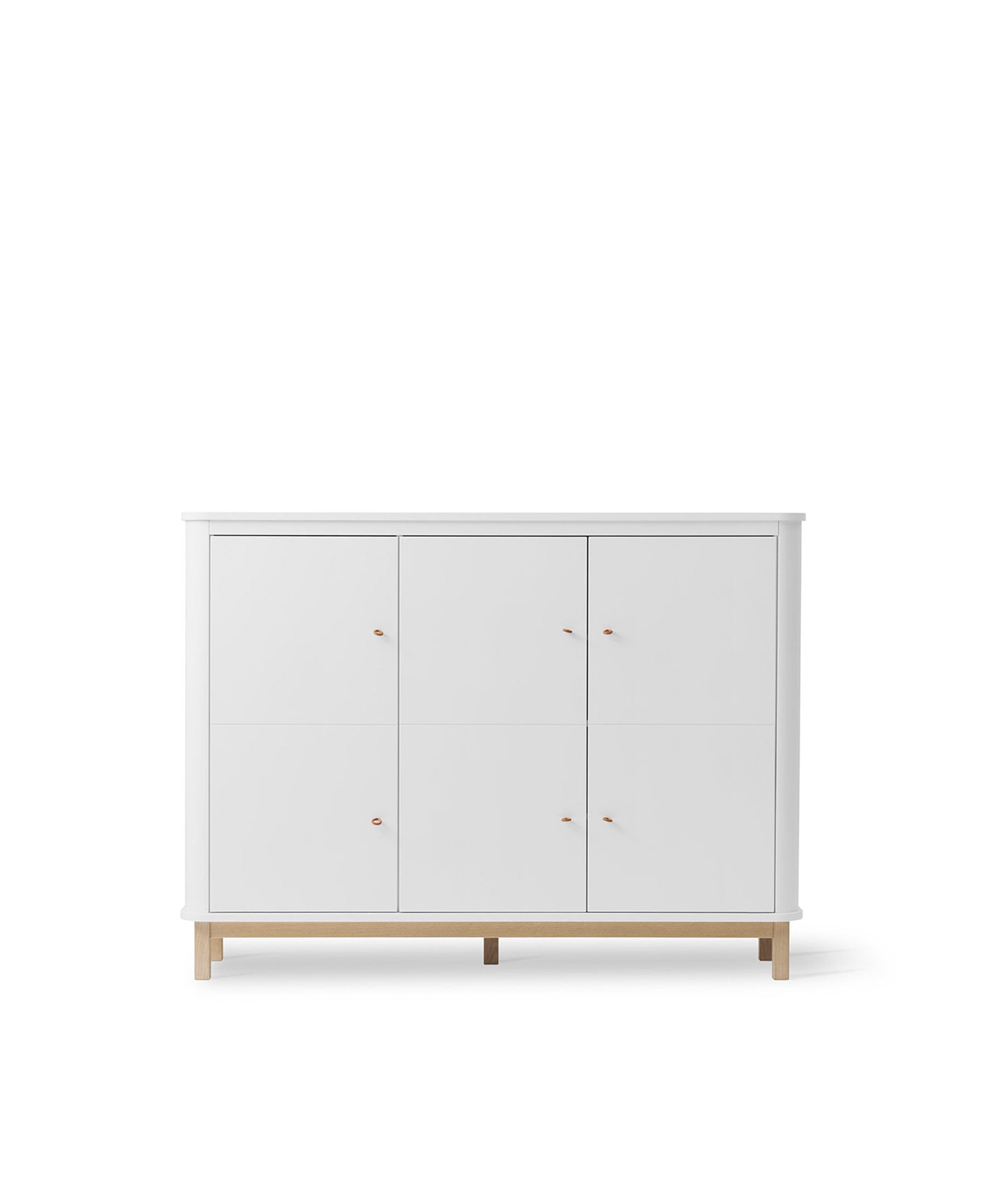 Multi Cupboard 3 Doors White/Oak