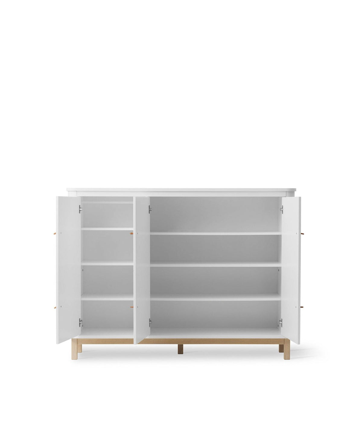 Oliver Furniture Multi Cupboard 3 Doors, white/oak – interior with adjustable shelves
