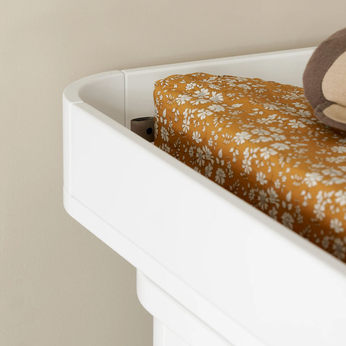 Wood Commode 6 Lades Large Top - Wit