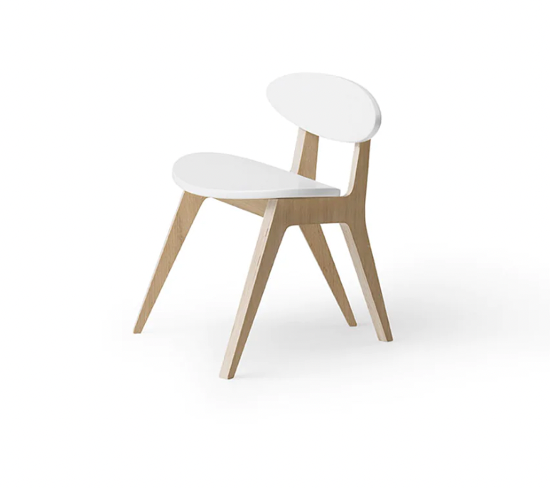 Wood Pingpong Chair White/Oak