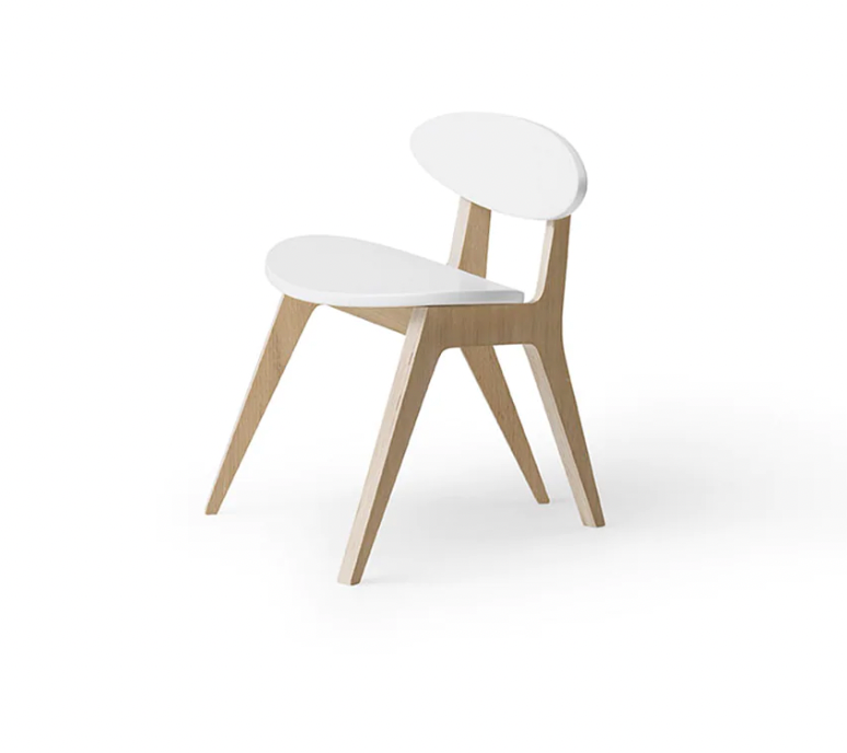 WOOD PINGPONG CHAIR, WHITE/OAK