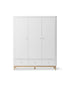 Oliver Furniture Wood Wardrobe 3 Doors in White/Oak
