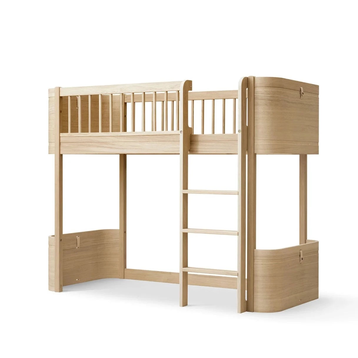 Wood Mini+ Low Loft Bed Oak