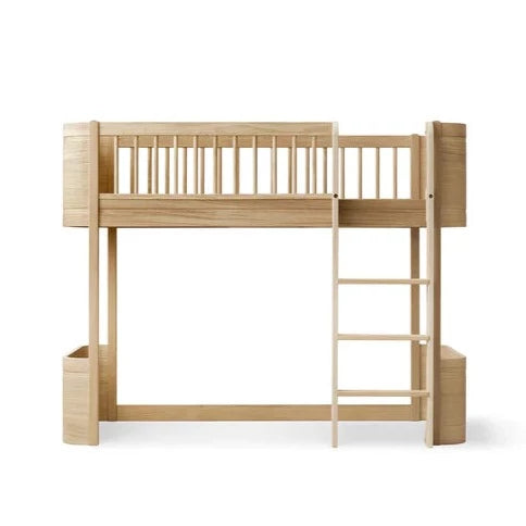 Wood Mini+ Low Loft Bed Oak