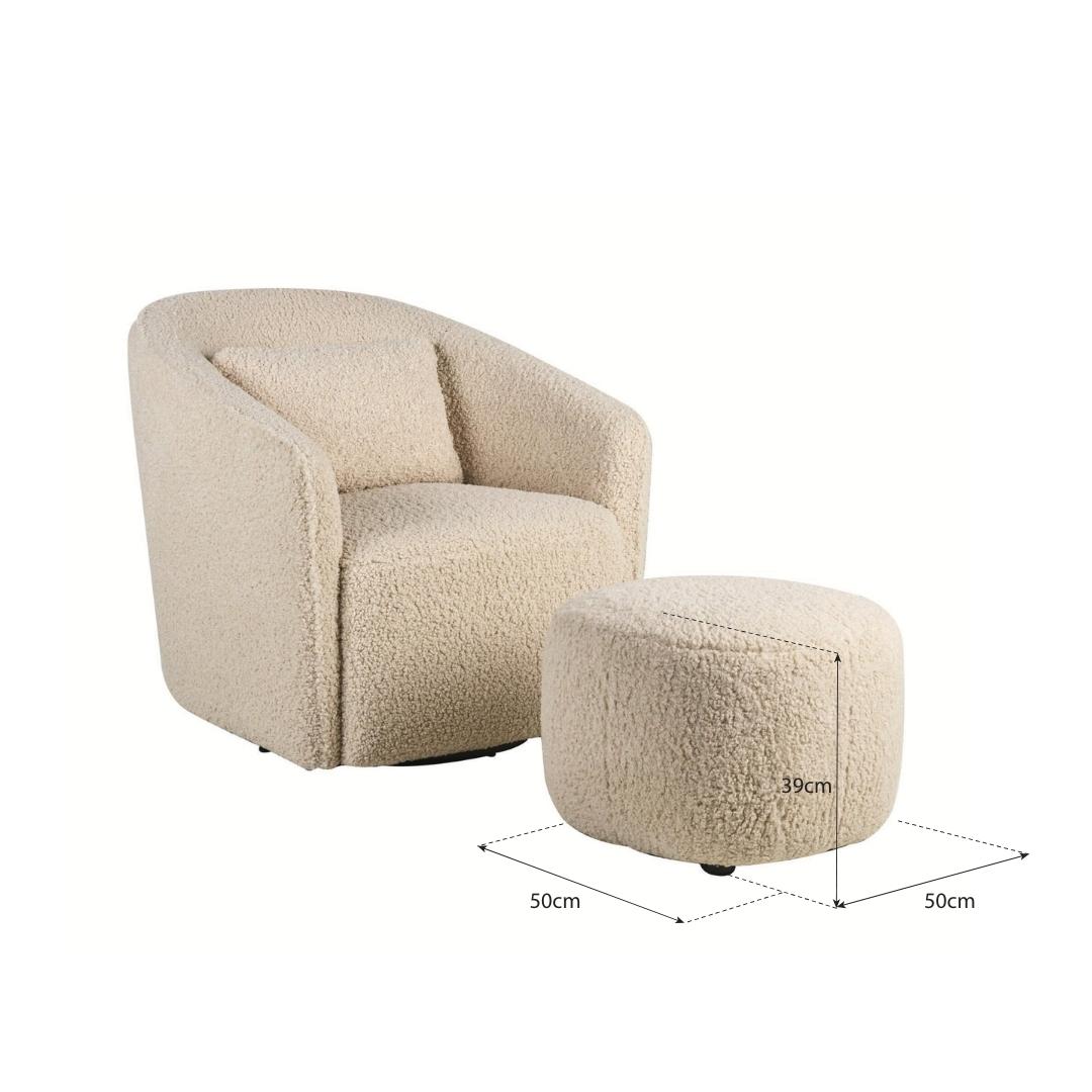 Gomi Ottoman - Cream