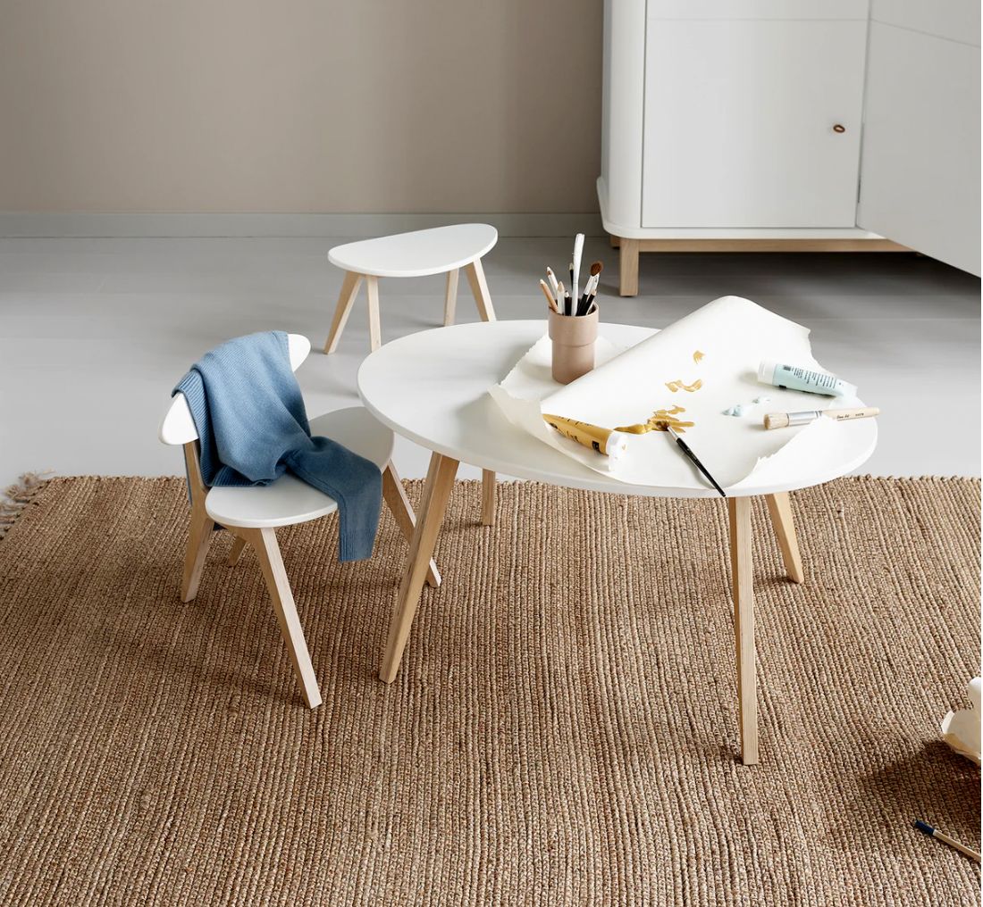 Houten pingpongtafel wit/eiken