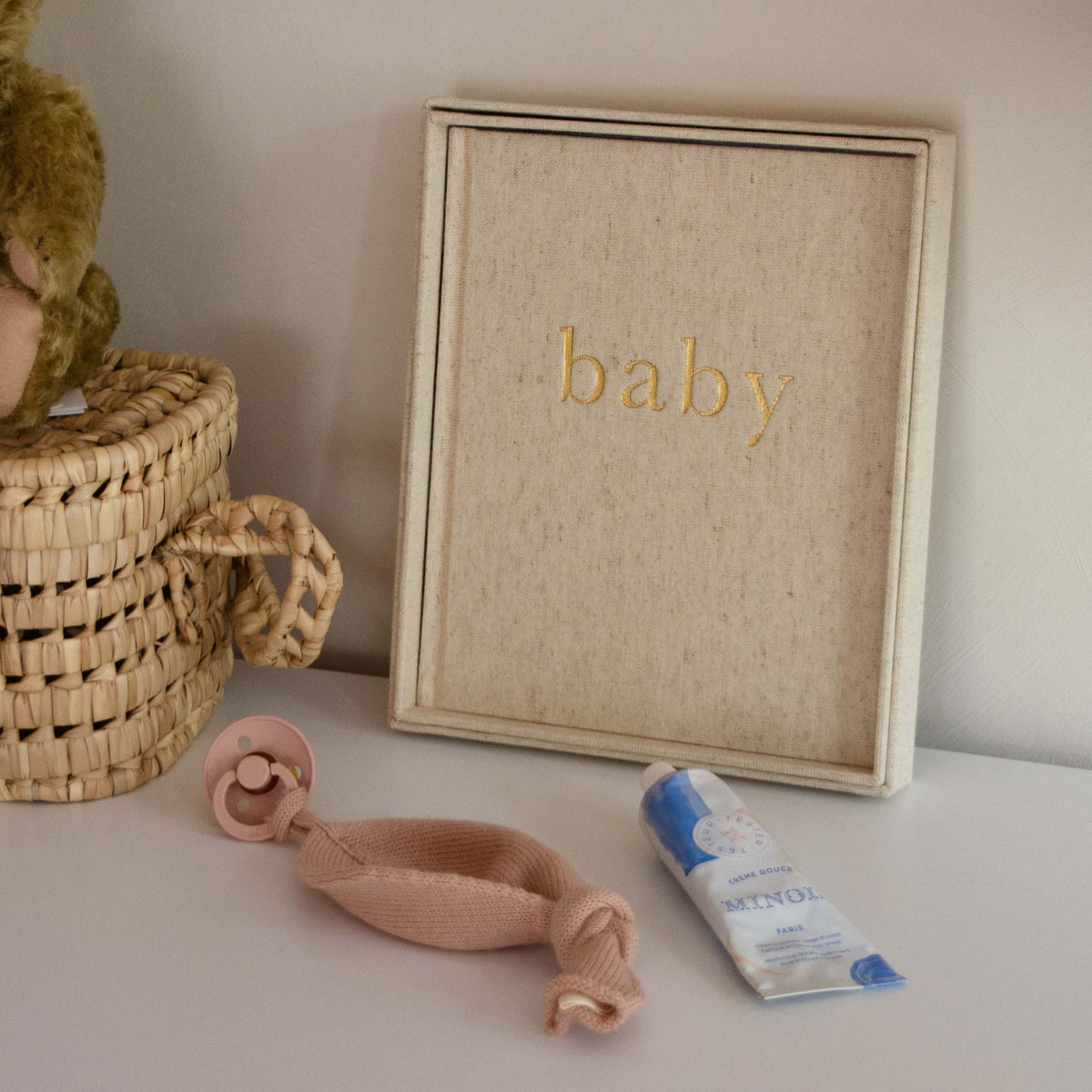 Write To Me: The First Year Of You baby memory journal box, front view