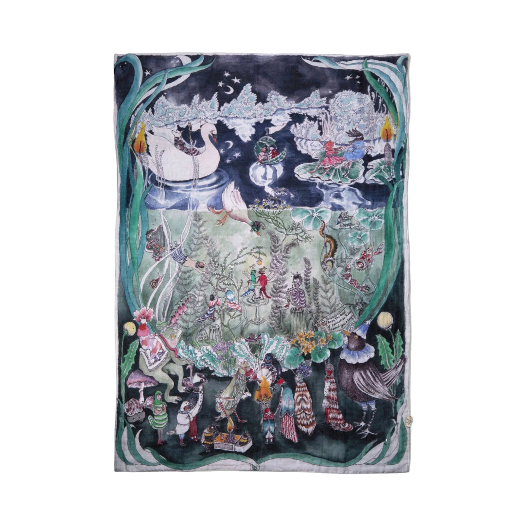 The Pond Dance Reversible Large Swaddle Blanket