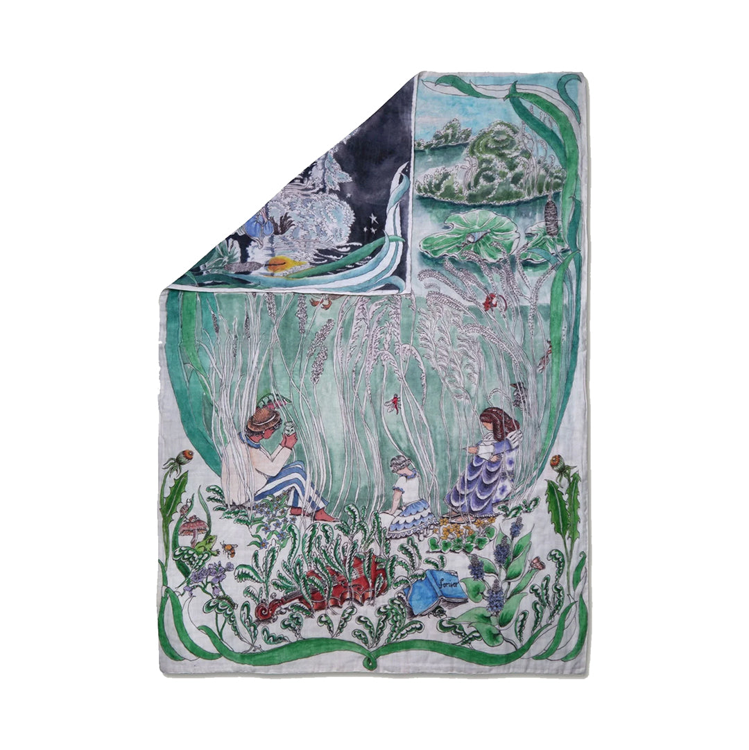 The Pond Dance Reversible Large Swaddle Blanket