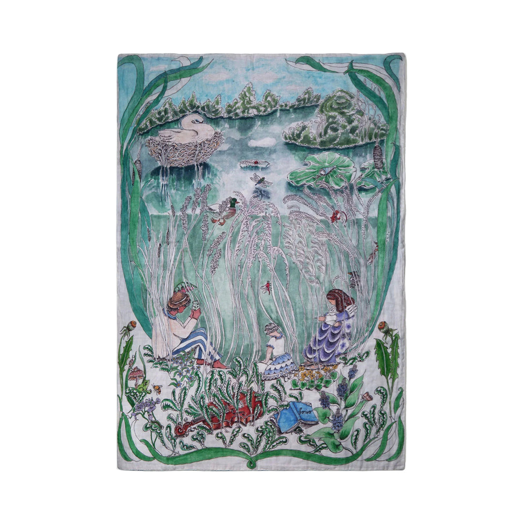 The Pond Dance Reversible Large Swaddle Blanket