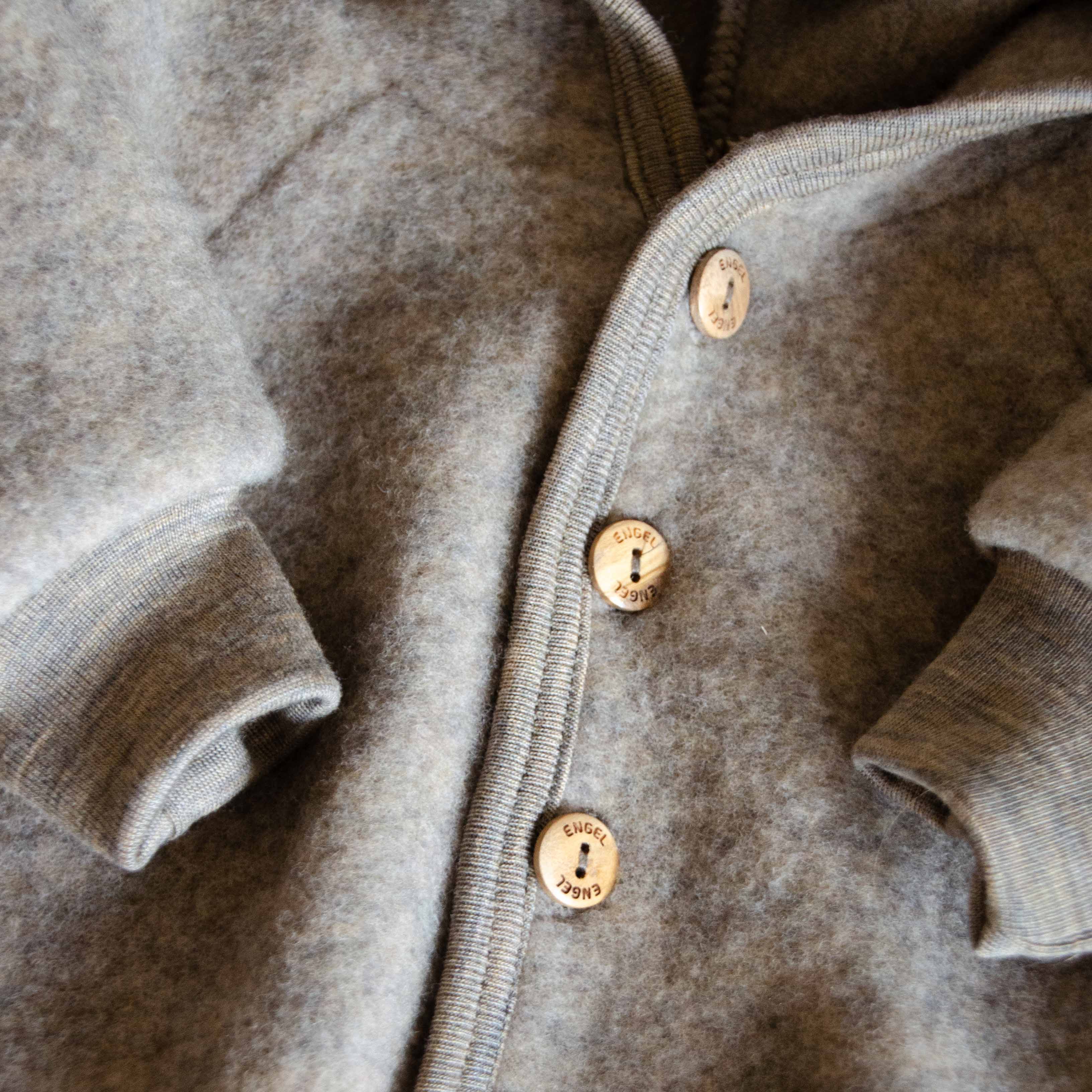 Wollen Fleece Baby Jasje Walnut