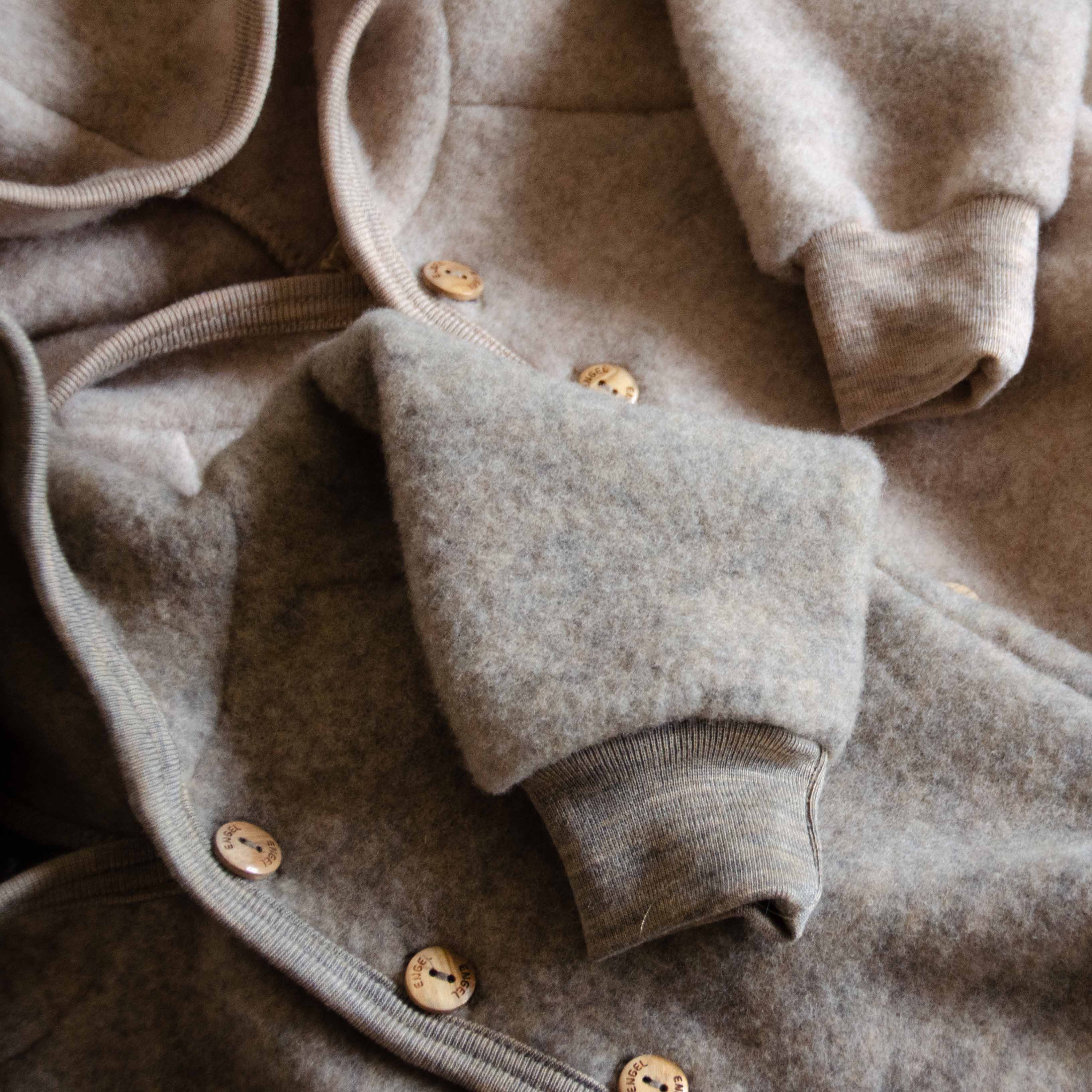 Wollen Fleece Baby Jasje Walnut