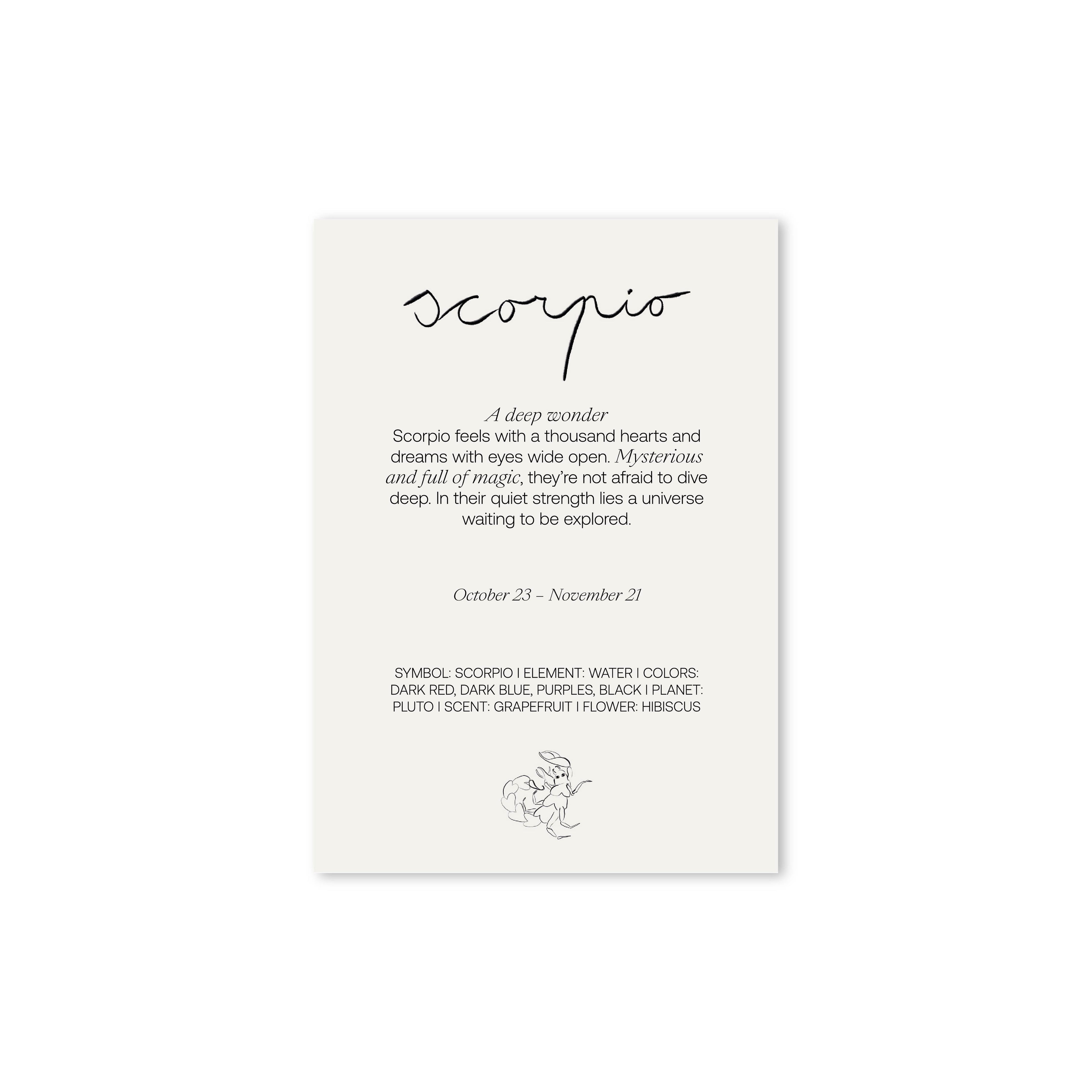 Zodiac Sign Card Scorpio