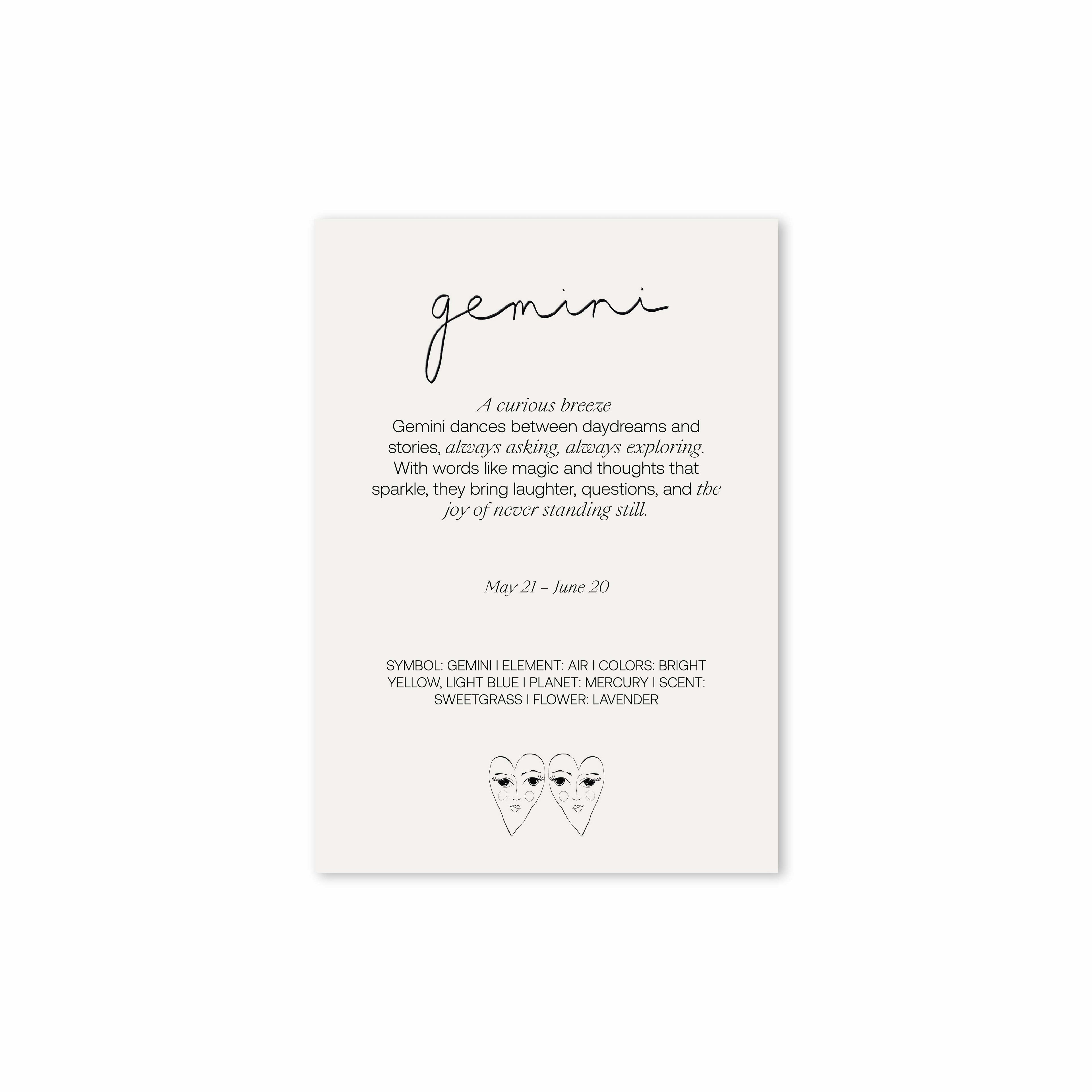 Zodiac Sign Poster Gemini