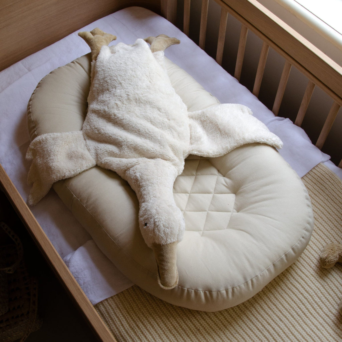 Amazing Maize Cocoon Baby Lounger in Fog Grey