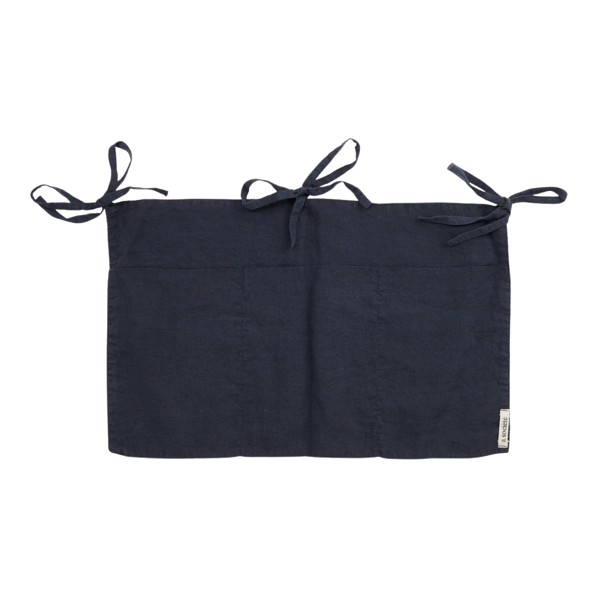 Linen Bed Pocket Off Black