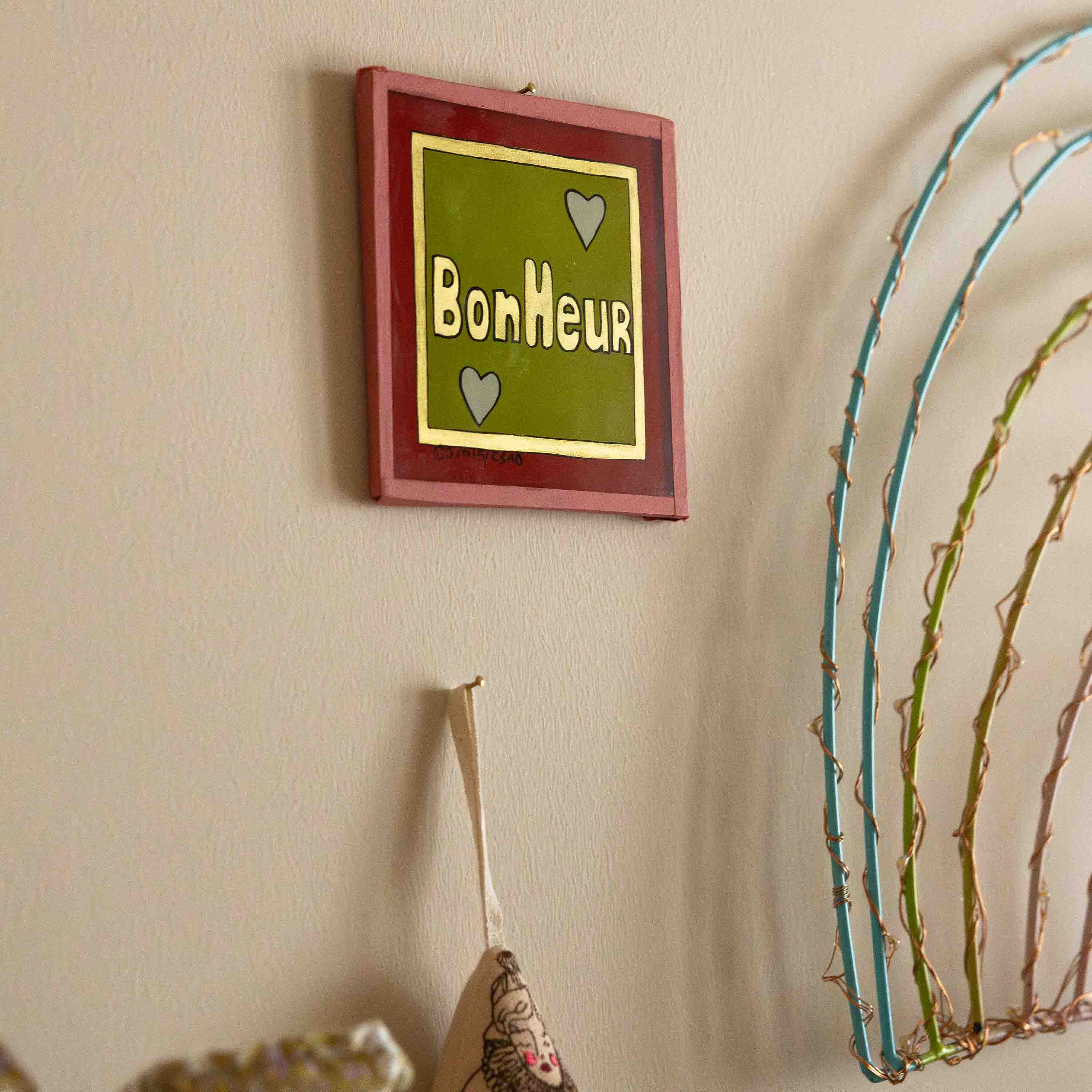 Bonheur Green Painting - Mini