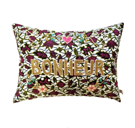 Bonheur Cushion Purple Flowers