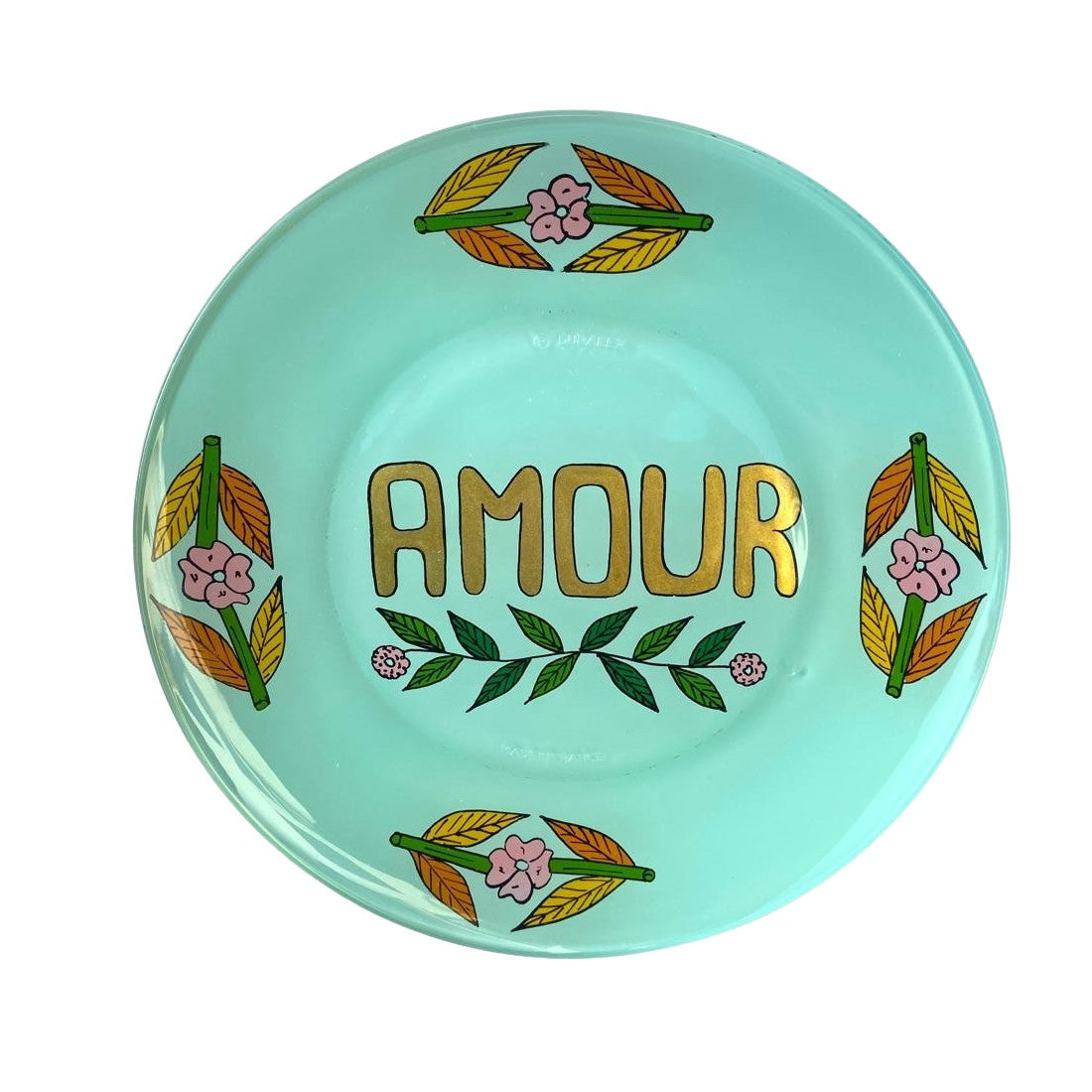 Handgeschilders bord groen Amour