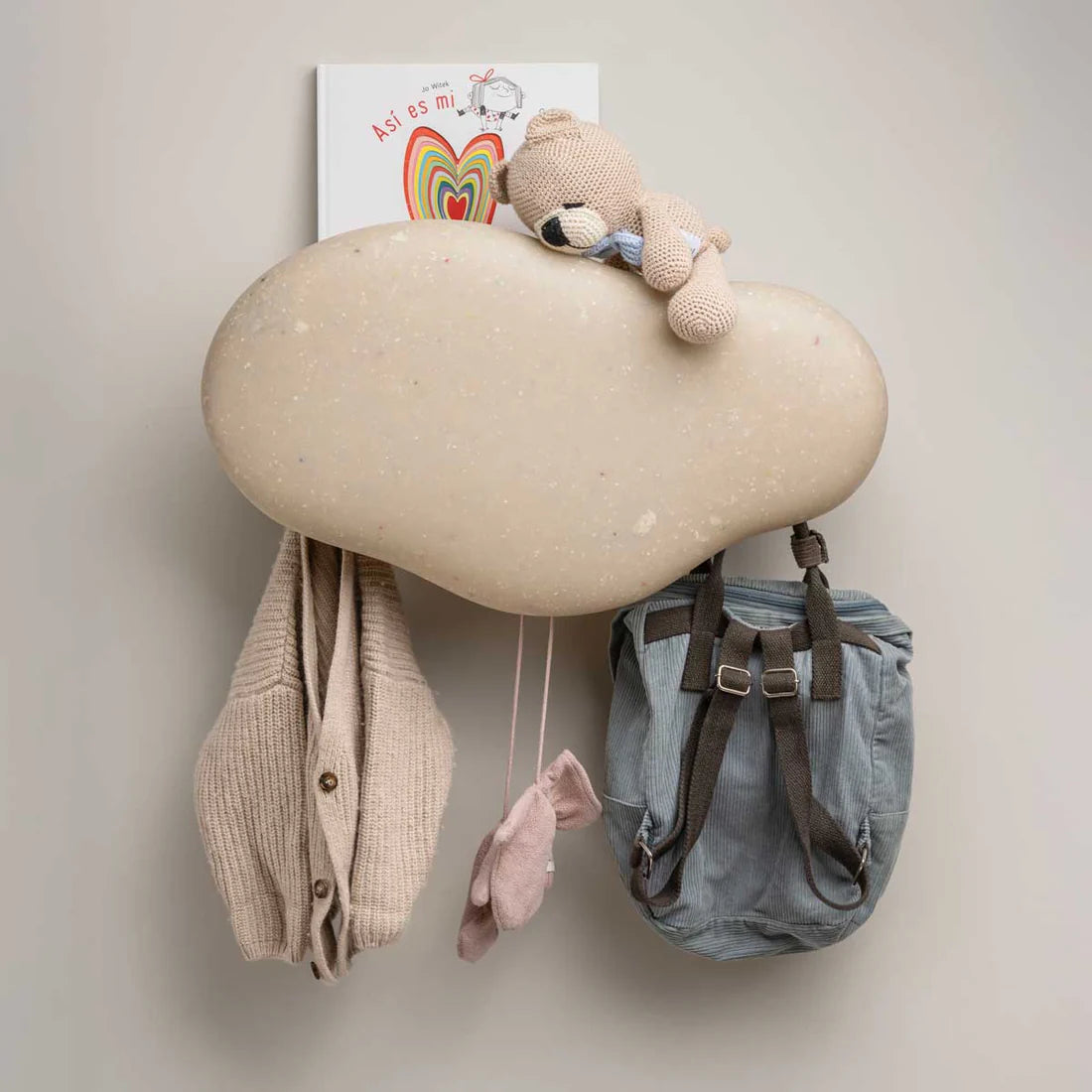 Marine Coat Rack Faded White