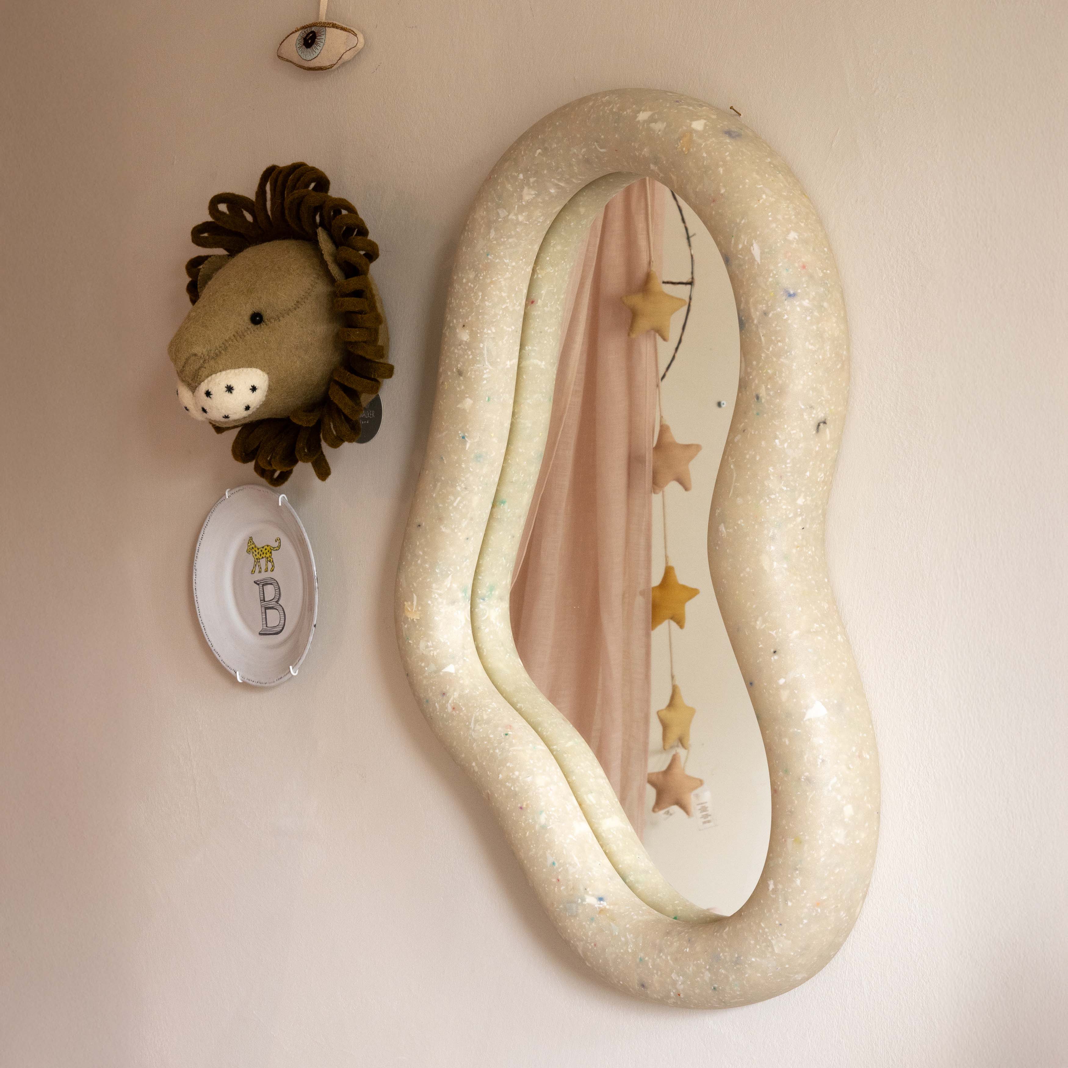 Marine Mirror Faded White