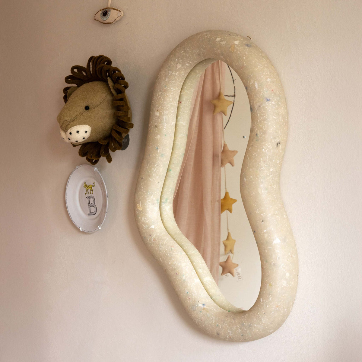 EcoBirdy Marine Mirror in Faded White, product photo