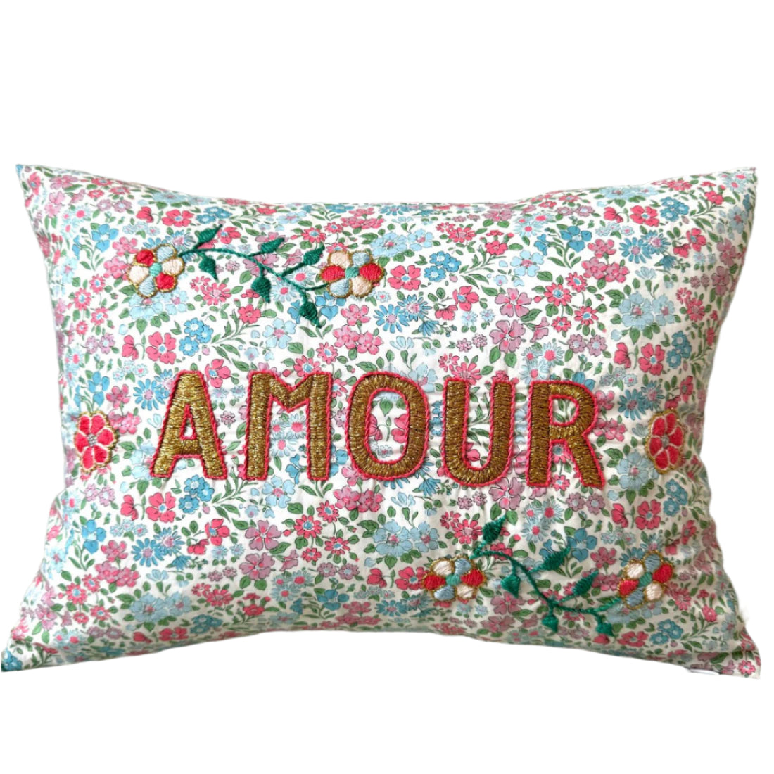 Amour Cushion Pink Field Flower