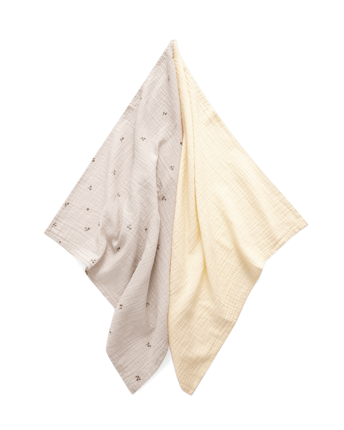 Muslin Blanket Set of 2 Folia Ecru detail - Garbo & Friends
