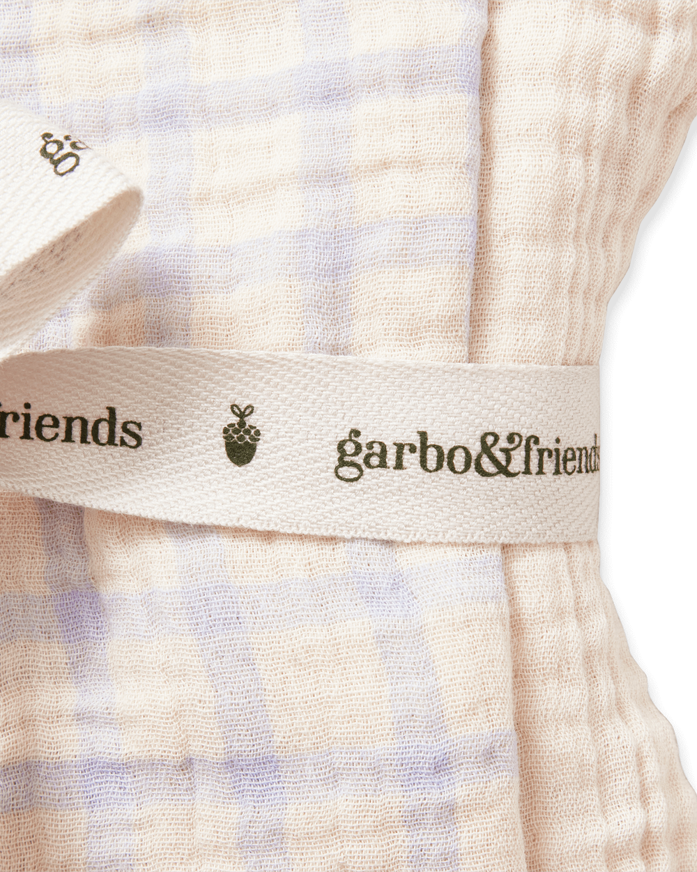 Muslin Blanket Set of 2 Gingham Sky