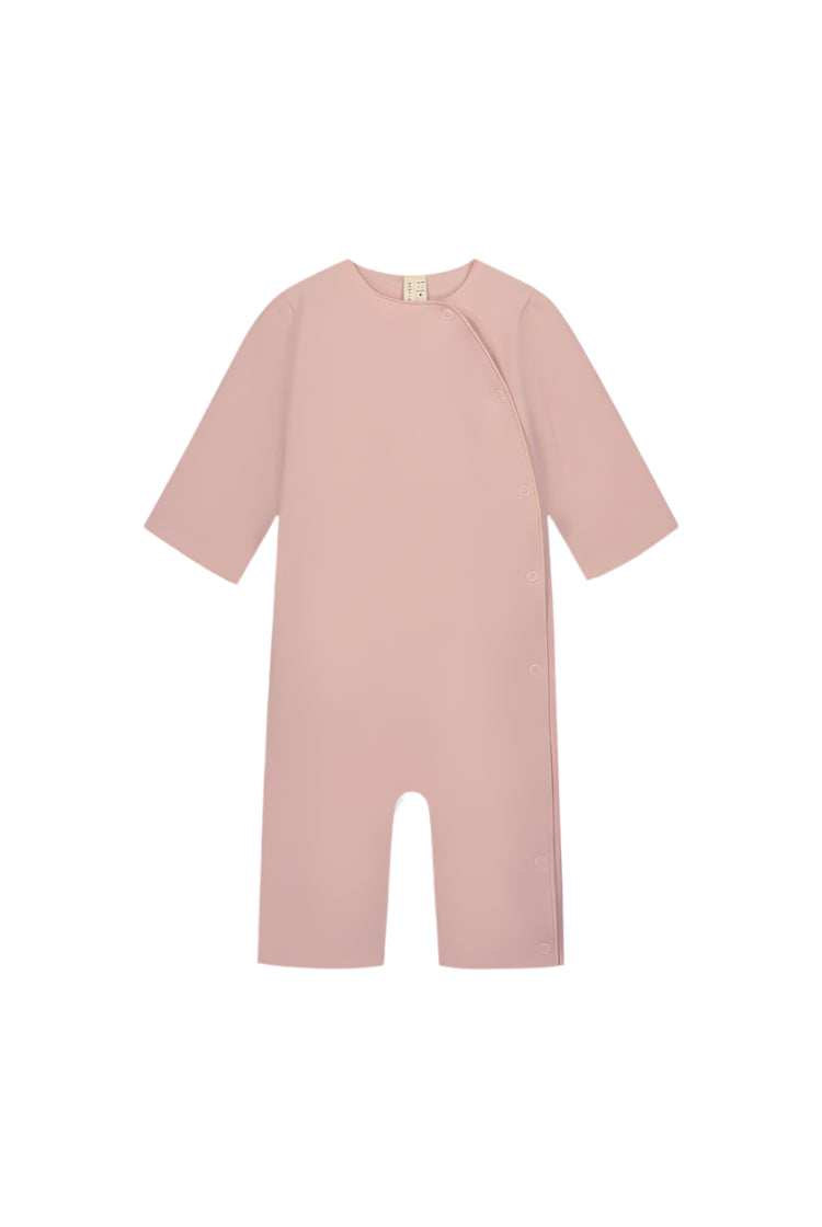 Baby Suit With Snaps Faded Pink