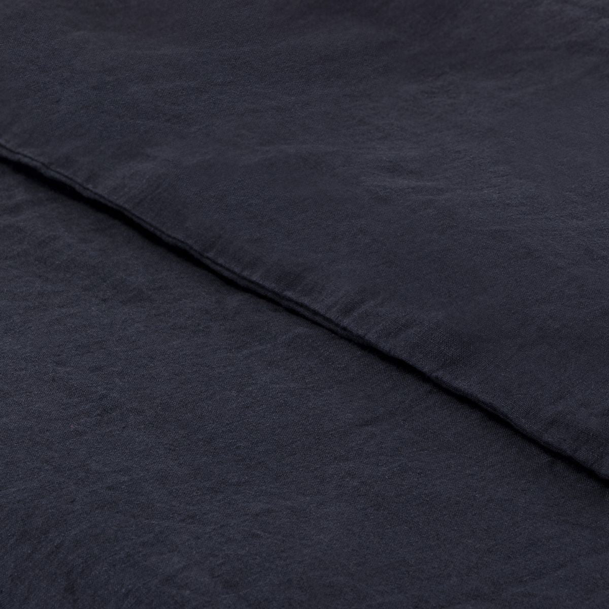 Linen Duvet Cover Off Black