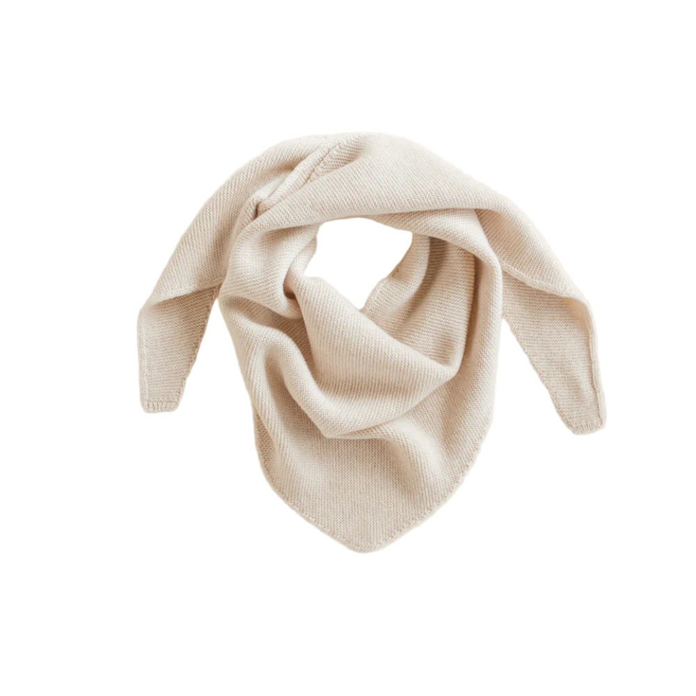 Beige knitted scarf