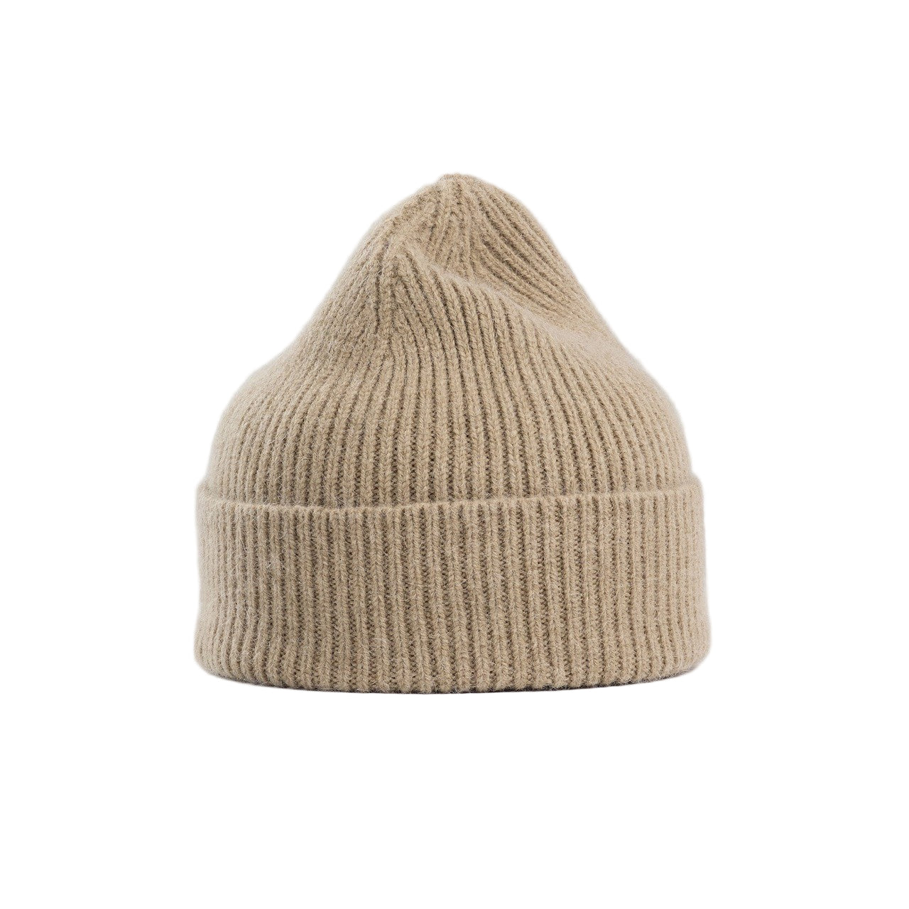 Beige knit beanie