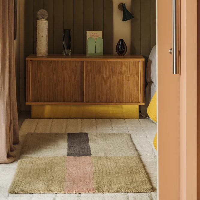 Wollen vloerkleed Dusty pink 80 x 140 cm