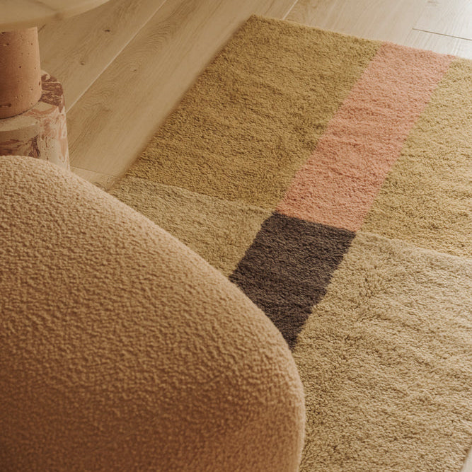 Wollen vloerkleed Dusty pink 80 x 140 cm