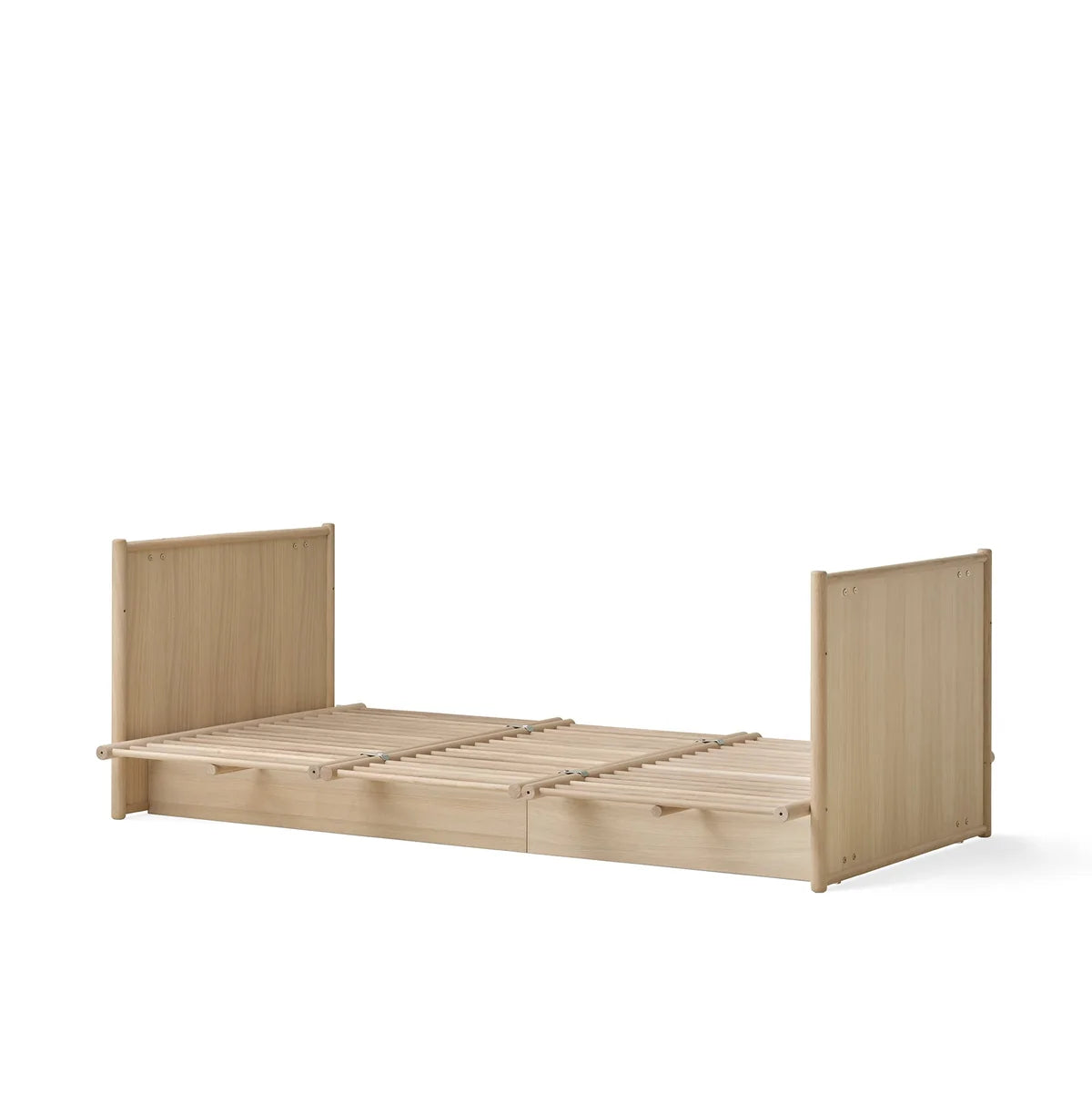 Camp Novel cot bed/bed, 60x120/120x200 cm, oak