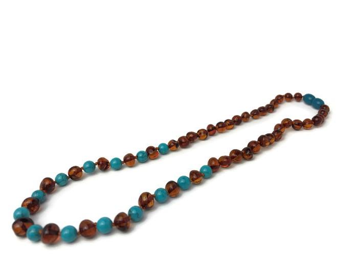 Amber Necklace Turquoise