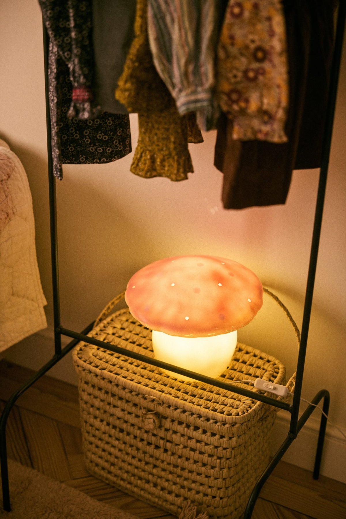Egmont Toys Red Mushroom nightlight (large), alternate angle