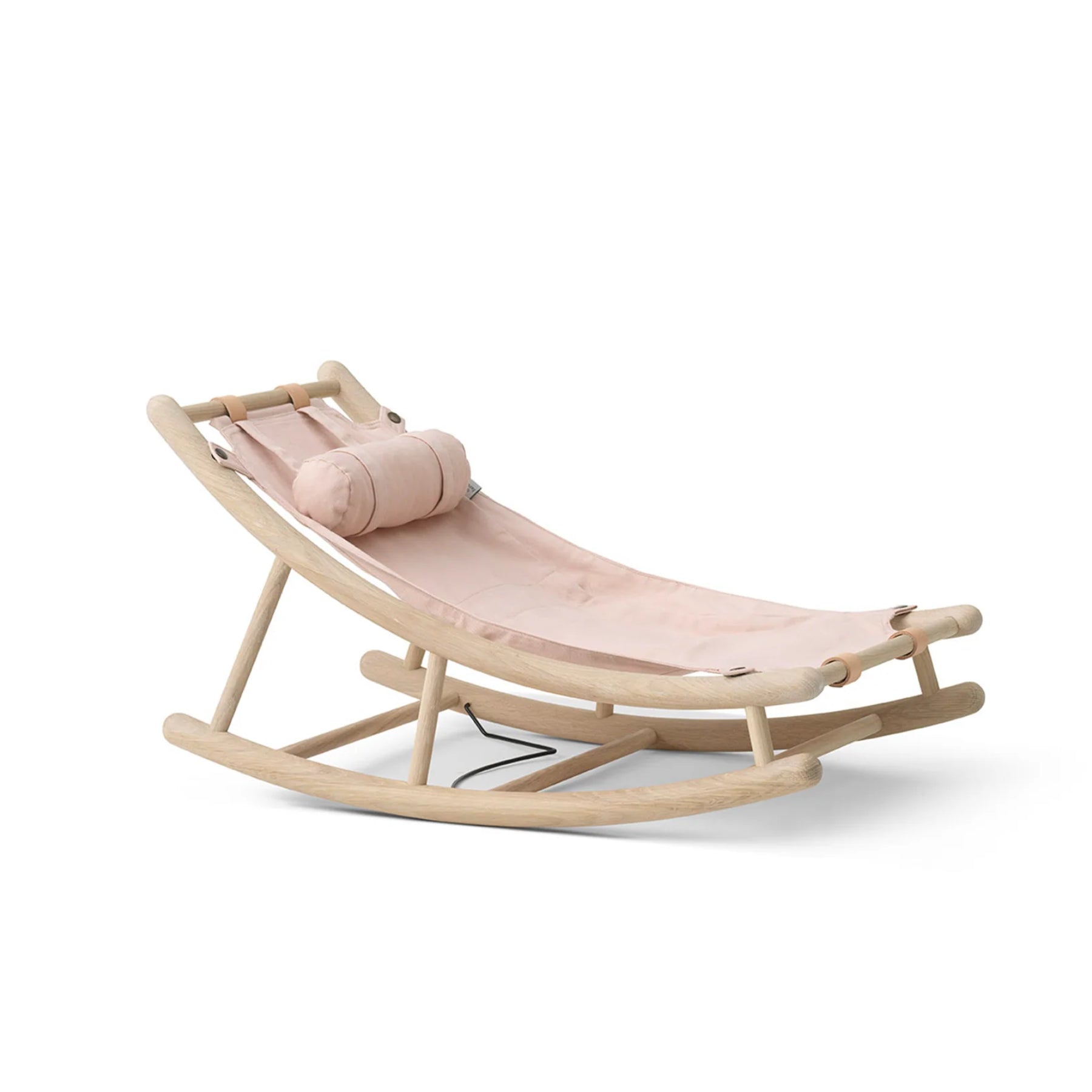 Oliver Furniture Wood Toddler Rocker in Oak/Rose