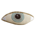 embroidered and embellished handmade cushion of an eye by Skippy Cotton
