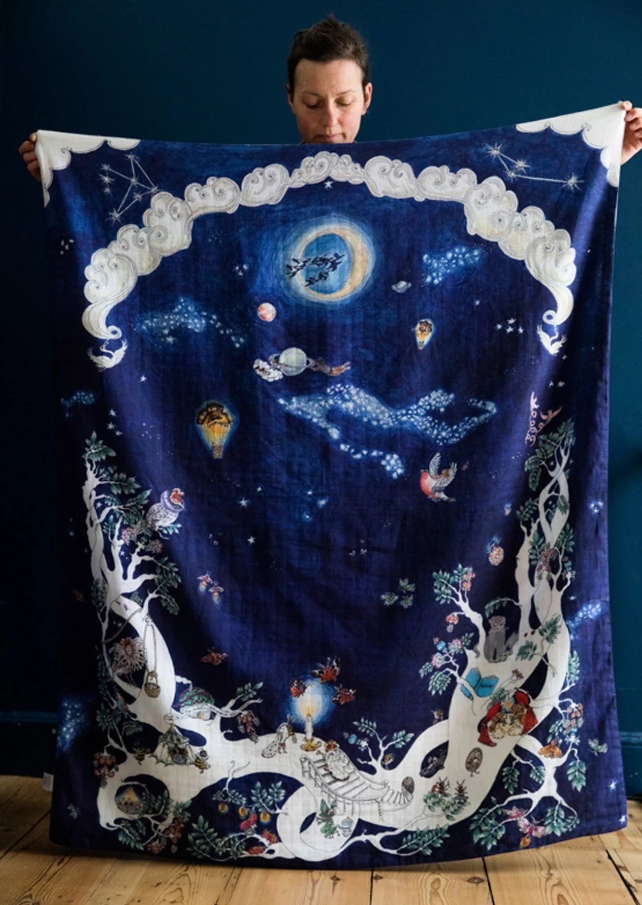 Large Reversible Muslin The Space Above the Ground