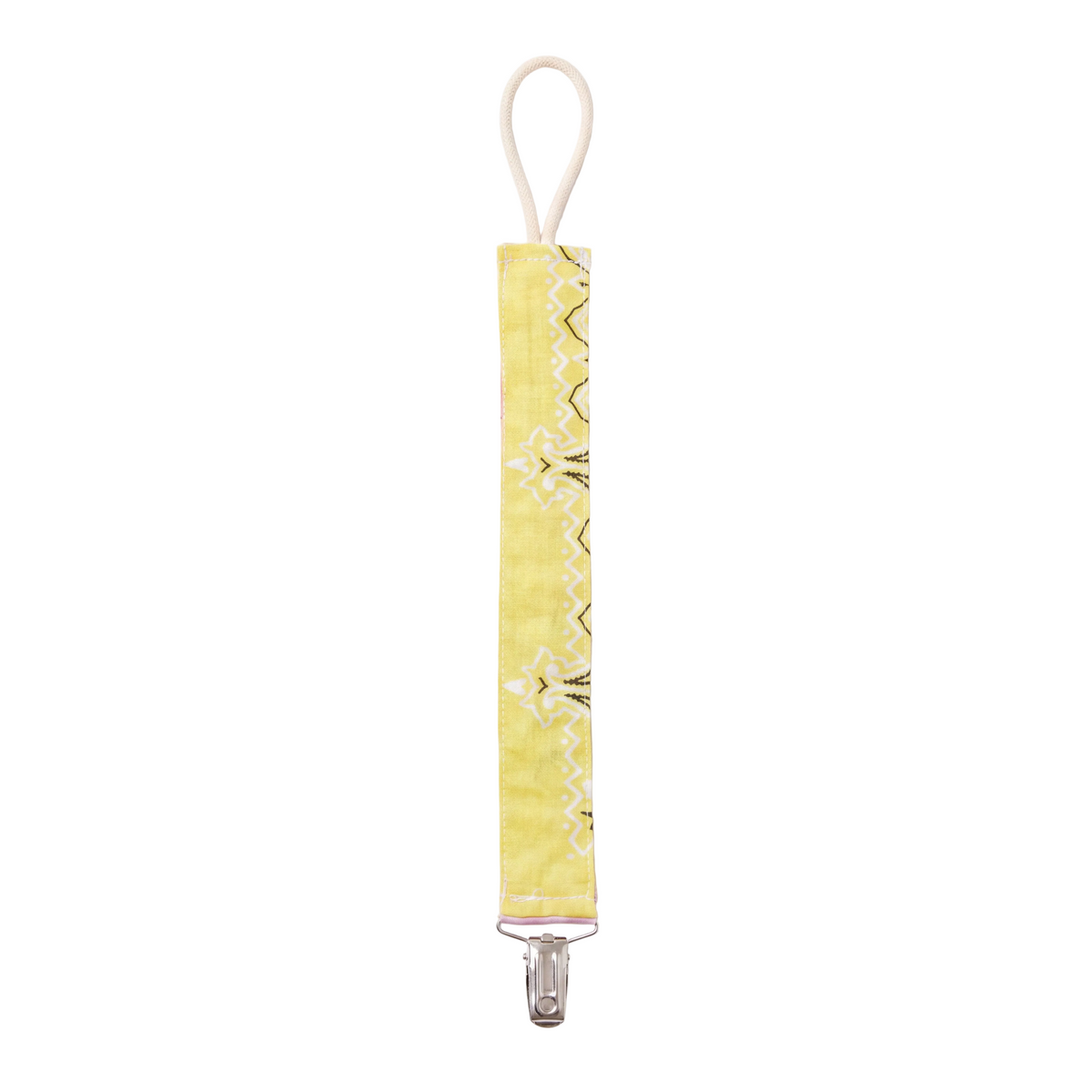 Bandana Pacifier Cord Yellow Pink