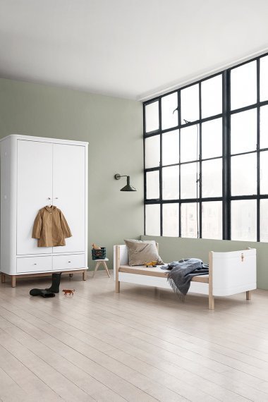 Wood Mini+ Junior Bed White/Oak