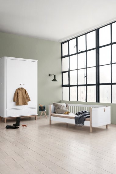 Wood Mini+ Junior Bed White/Oak