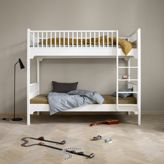 Seaside Bunk Bed Vertical Ladder White