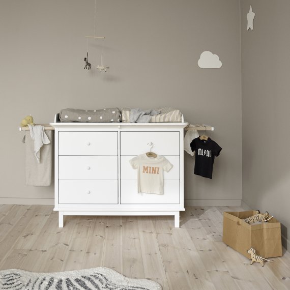 Seaside Nursery Dresser 6 Drawers White